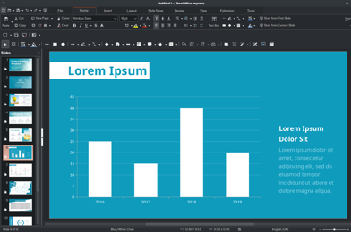 LibreOffice Impress screenshot